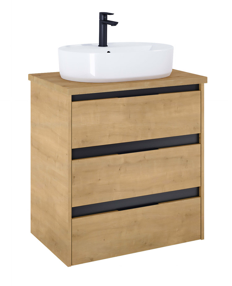 Roca Alpine Szafka (3 szuflady) z blatem 70 cm jasny dąb (A852044464)